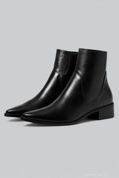 Women’s Willow Boots - Black Leather - 6 - Boots