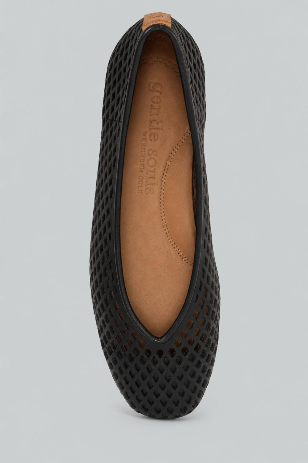 Women’s Willow Perforated Leather Ballet Flats - Black Leather - Flats