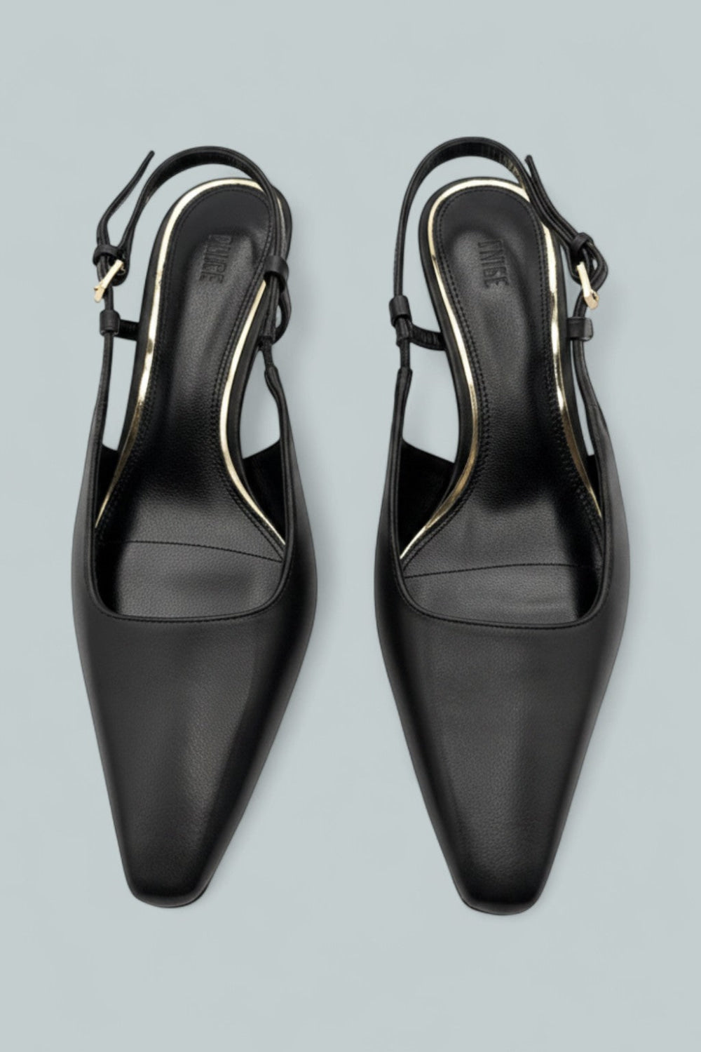 Women’s Winnie Leather Slingback Pumps - Black - 7 - Pumps
