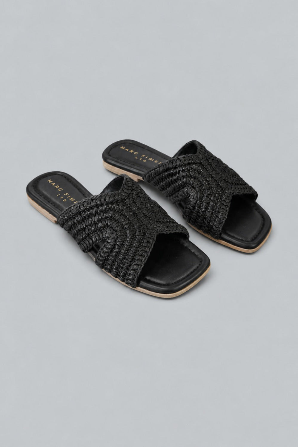 Women’s Woven Slide Sandals - Black - 6 - Sandal