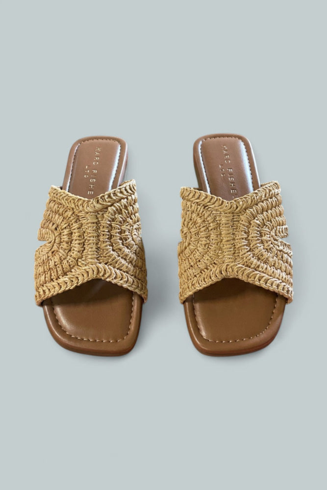 Women’s Woven Slide Sandals - Light Natrual - Sandal