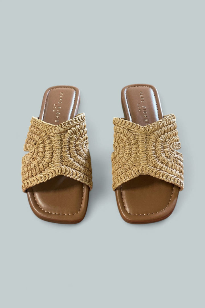 Women’s Woven Slide Sandals - Light Natrual - Sandal
