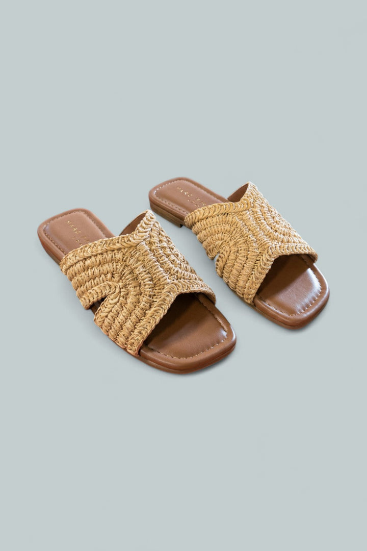 Women’s Woven Slide Sandals - Light Natrual - Sandal