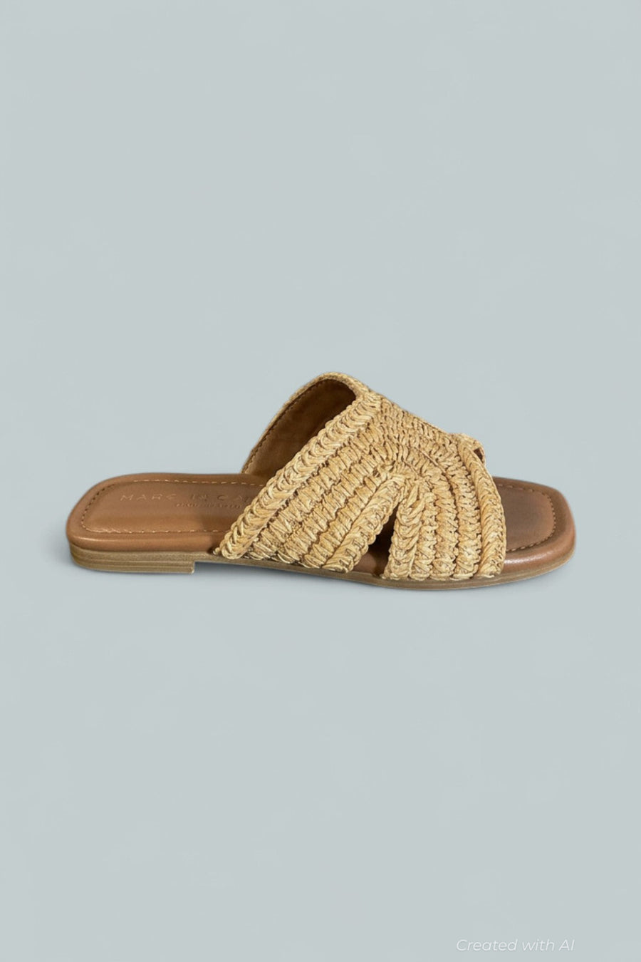 Women’s Woven Slide Sandals - Light Natrual - Sandal