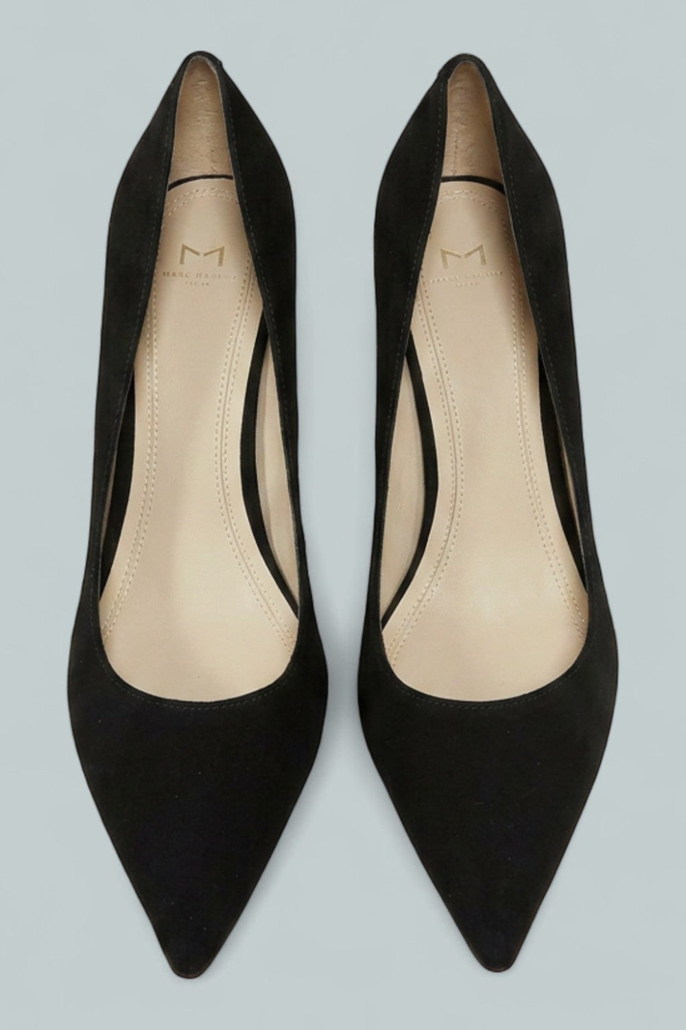 Women’s Zala Pointed Toe Block Heel Pumps - Black Suede - 8 - Heels