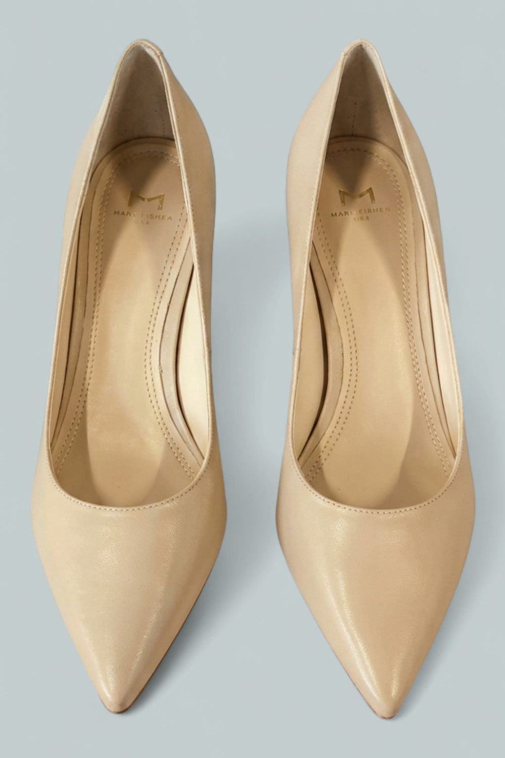 Women’s Zala Pointed Toe Block Heel Pumps - Light Natural Leather - Heels