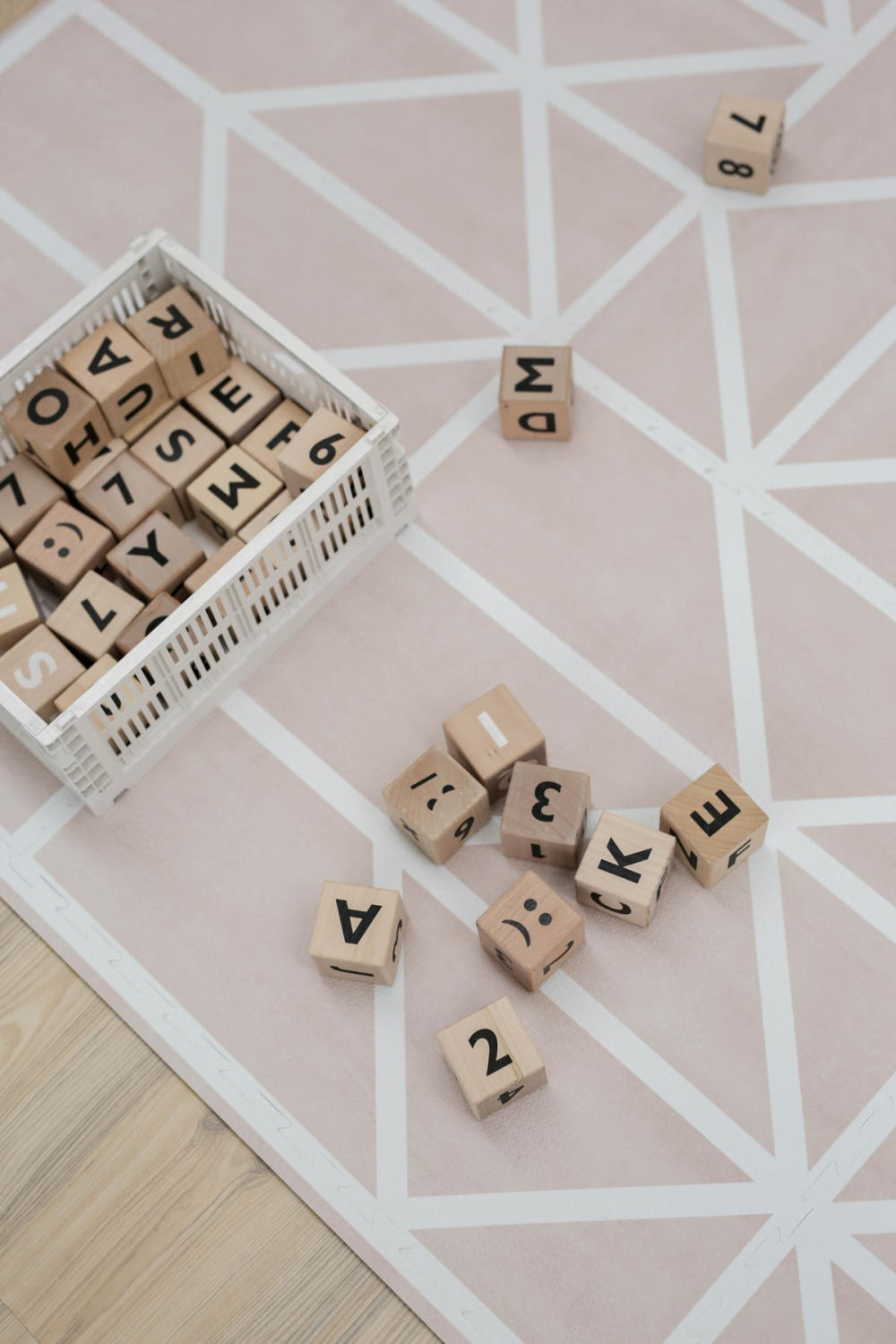 Wooden Math Blocks in Black - Wood - OS - Blocks