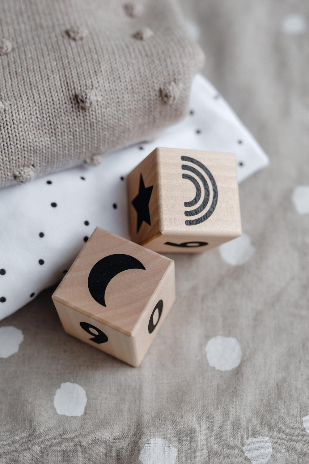 Wooden Math Blocks in Black - Wood - OS - Blocks