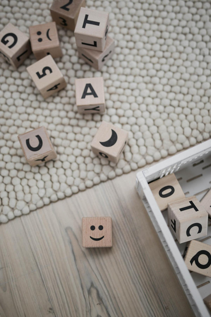 Wooden Math Blocks in Black - Wood - OS - Blocks
