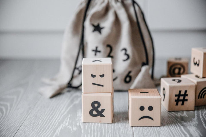 Wooden Math Blocks in Black - Wood - OS - Blocks