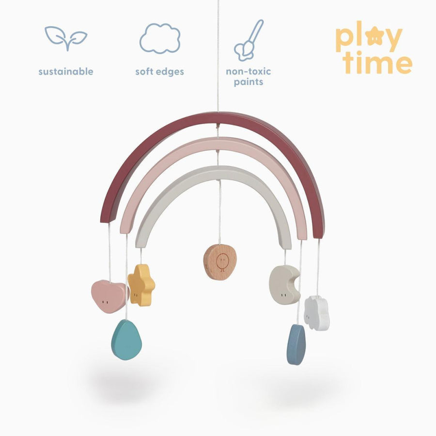 Wooden Rainbow Mobile - Pink - FINAL SALE - One Size - Toy