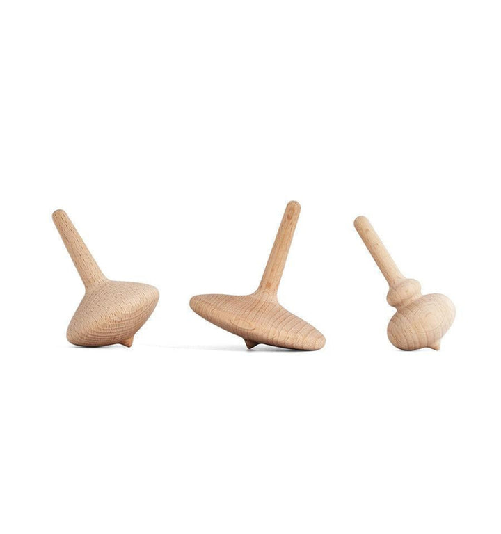 Wooden Spinning Top Three Little Woodies - Wood - OS - Wooden Toy