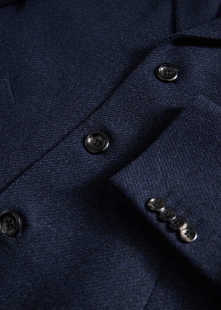 Wool & Cashmere Coat with Gilet - Navy - Trench Coat