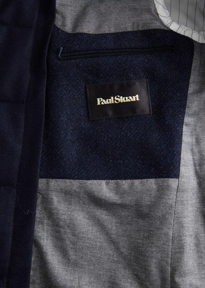 Wool & Cashmere Coat with Gilet - Navy - Trench Coat