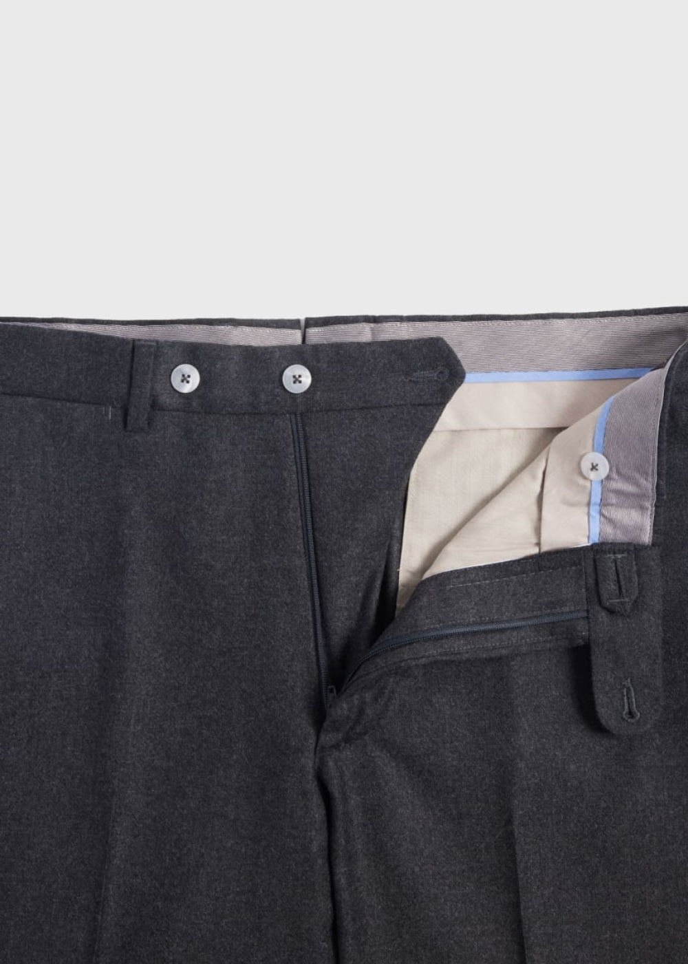 Wool & Cashmere Flannel Pant - Charcoal - 40 - Trouser