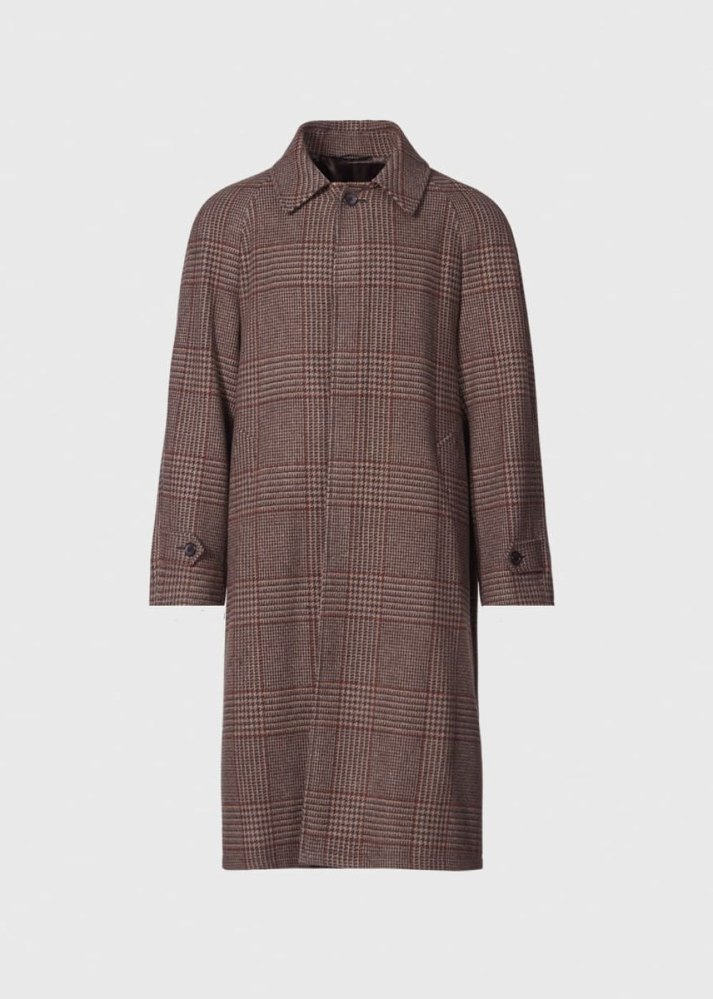 Wool Cashmere Raglan Sleeve Overcoat - Brown - Coat