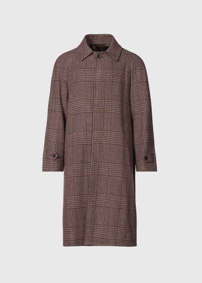 Wool Cashmere Raglan Sleeve Overcoat - Brown - Coat