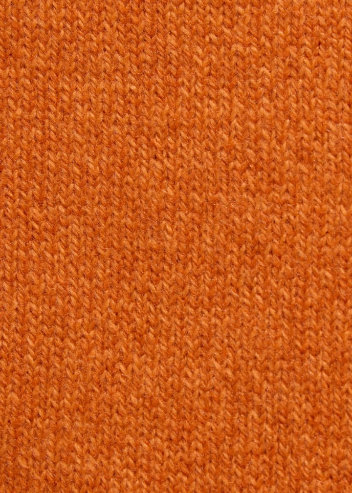 Wool Double-breasted Knit Jacket - Orange - Jacket