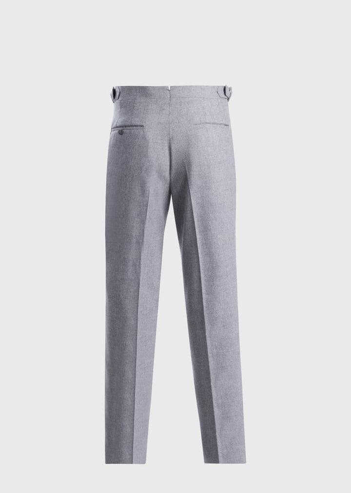 Wool Flannel Trouser - Light Grey - Trouser