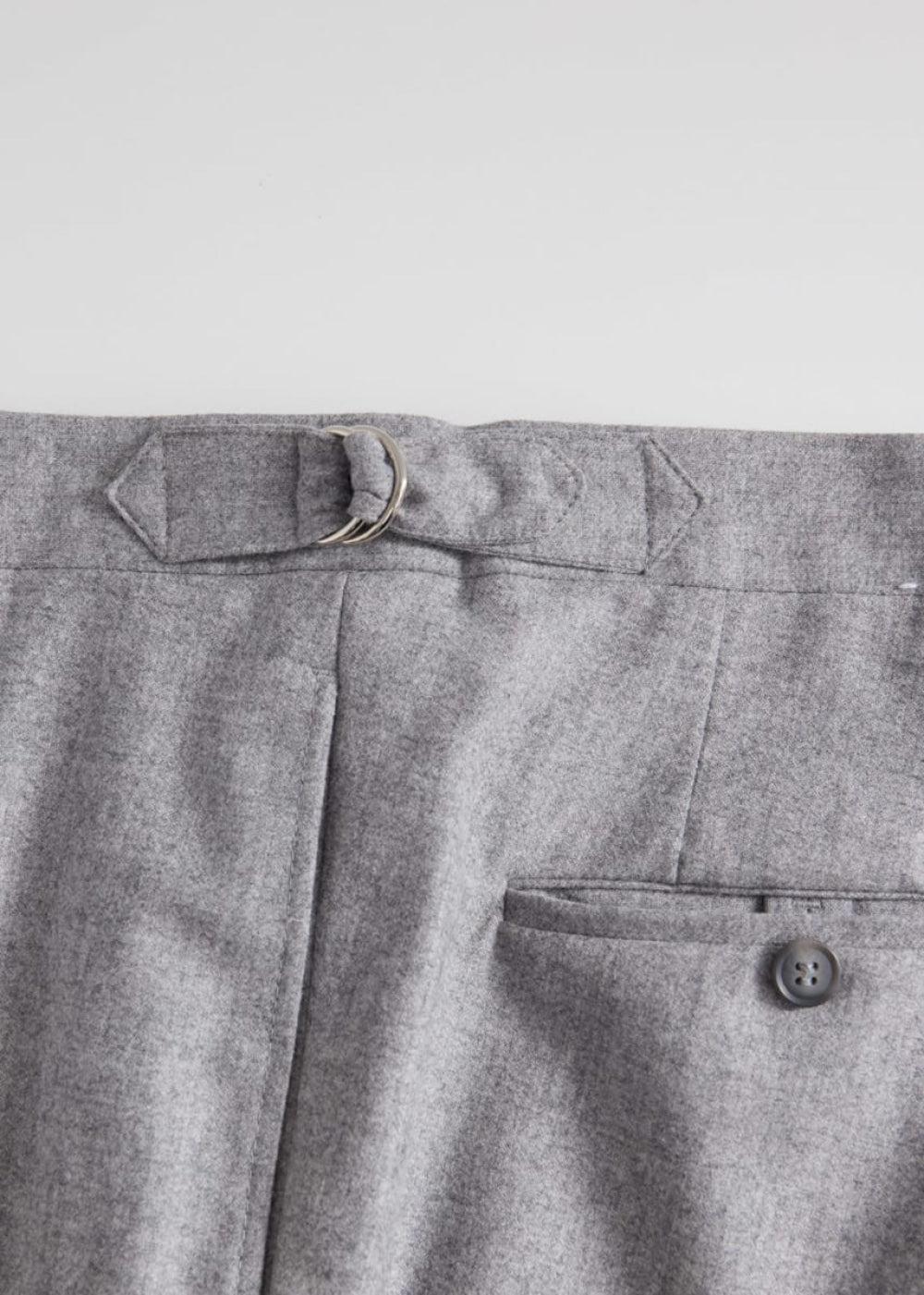 Wool Flannel Trouser - Light Grey - Trouser