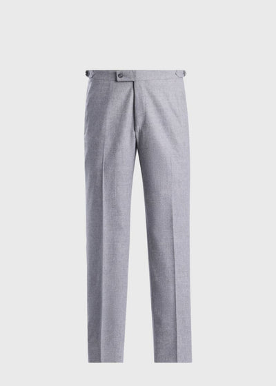 Wool Flannel Trouser - Light Grey - Trouser