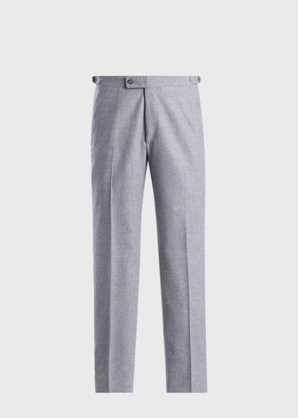 Wool Flannel Trouser - Light Grey - Trouser