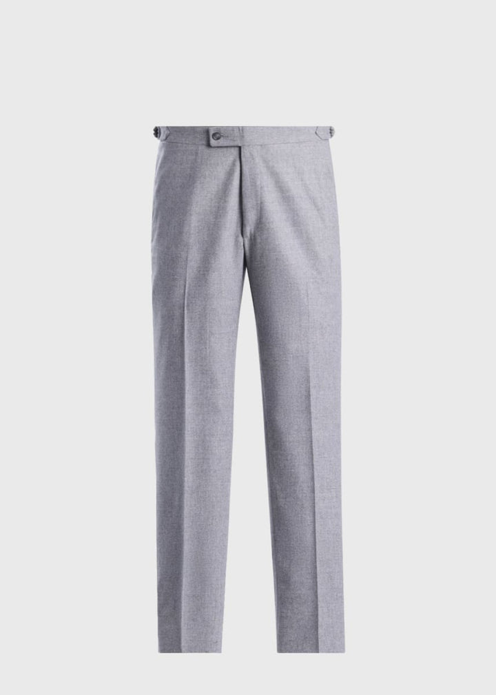 Wool Flannel Trouser - Light Grey - Trouser