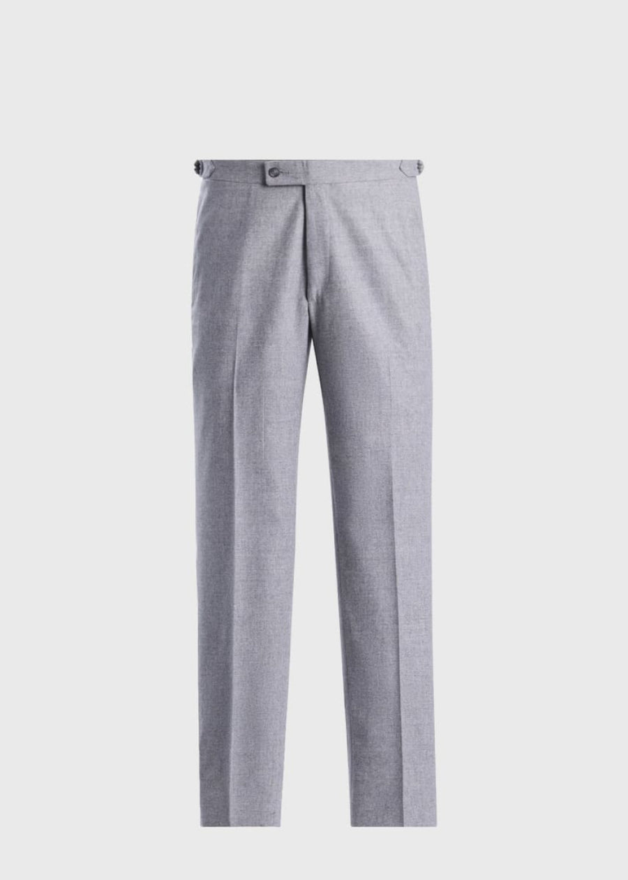 Wool Flannel Trouser - Light Grey - Trouser