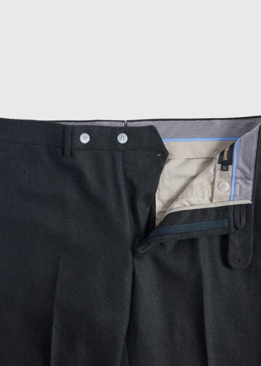 Wool Flannel Trousers - Forest - Trouser