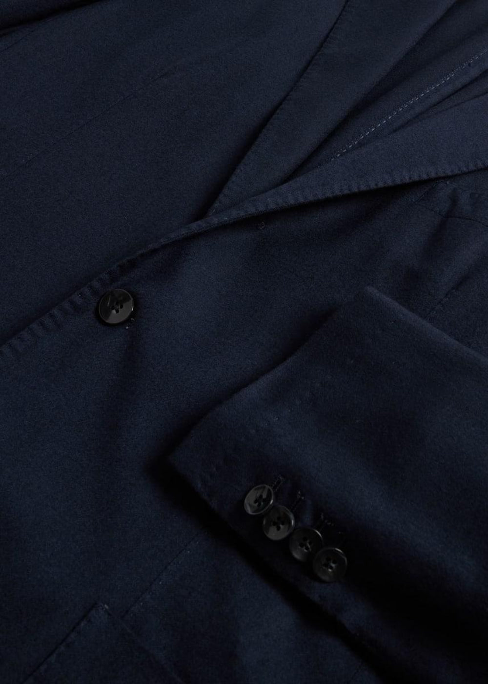 Wool Garment Dyed Jacket - Navy - 46 - Blazer