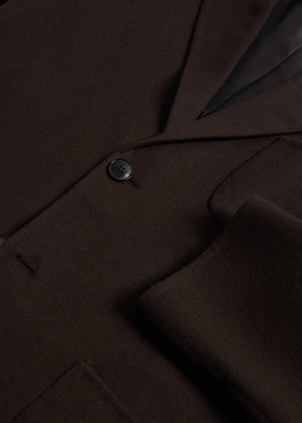 Wool Jersey Soft Jacket - Dark Brown - Blazer