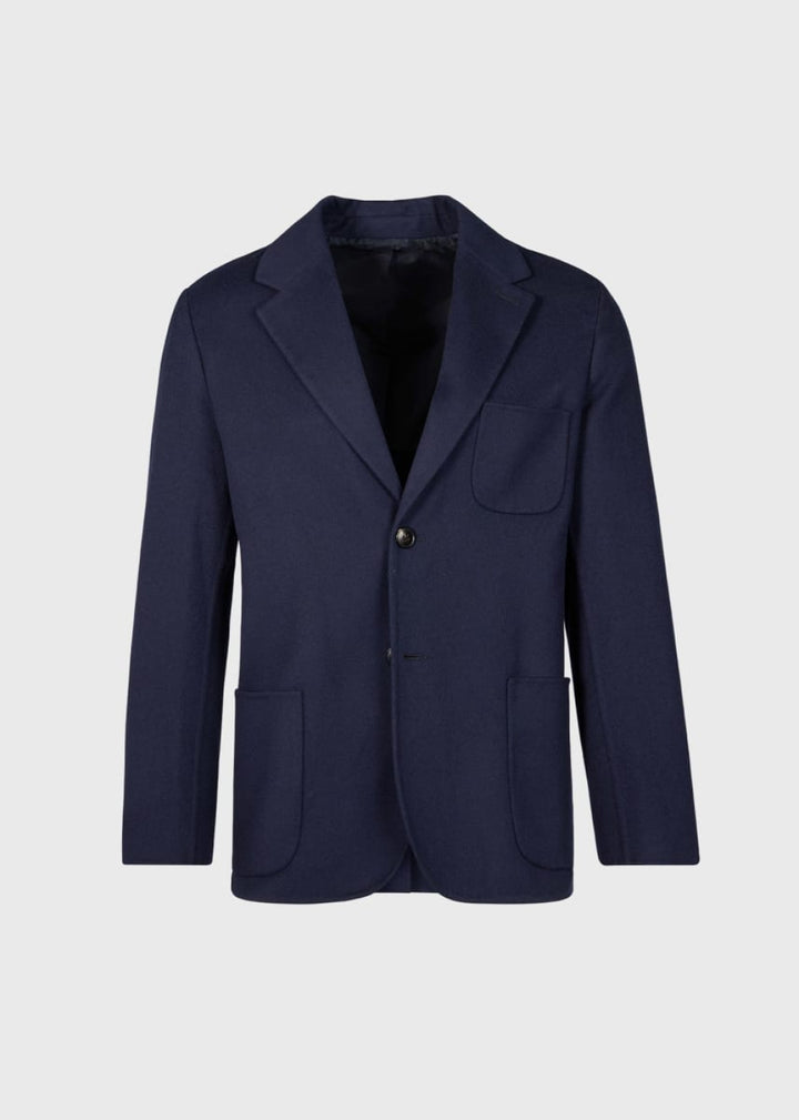 Wool Jersey Soft Jacket - Navy - Blazer