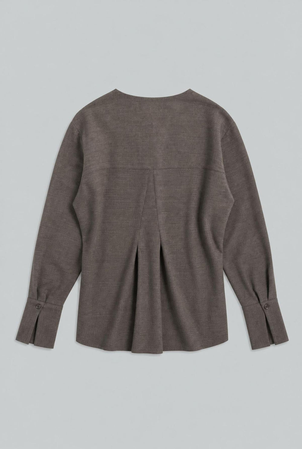 Wool Lavinia Top - Mushroom - S - Blouse
