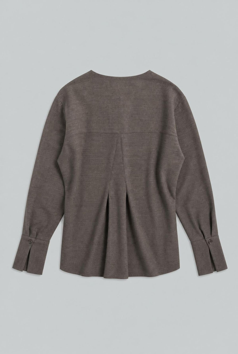 Wool Lavinia Top - Mushroom - S - Blouse
