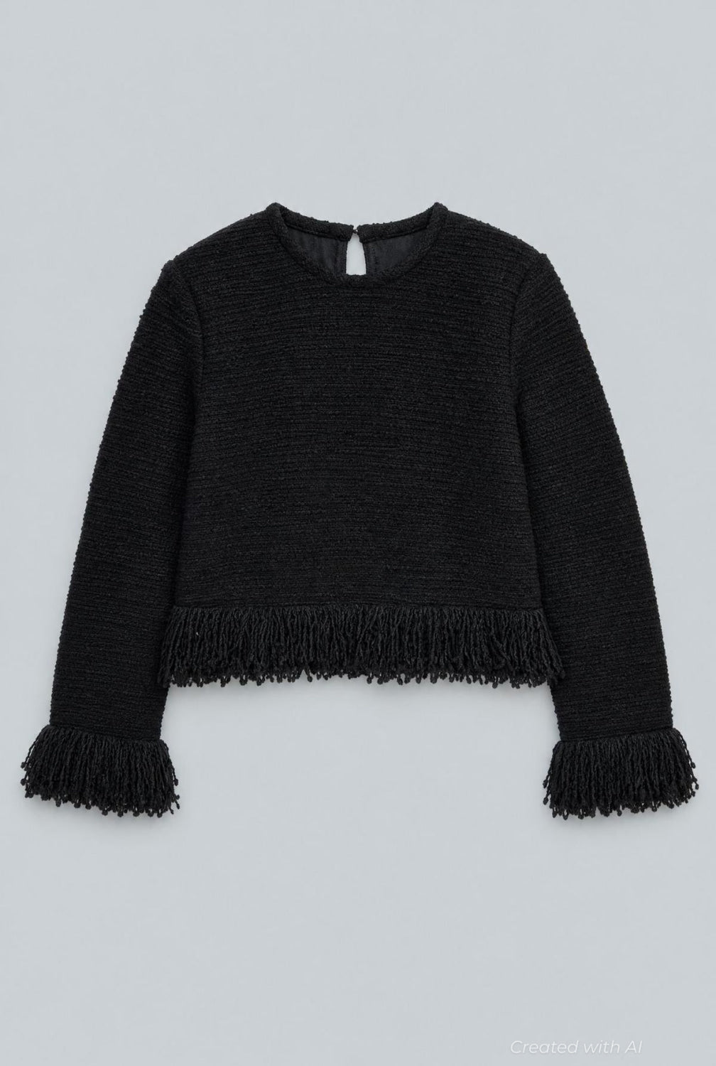 Wool Lila Top - Black - M - Sweater