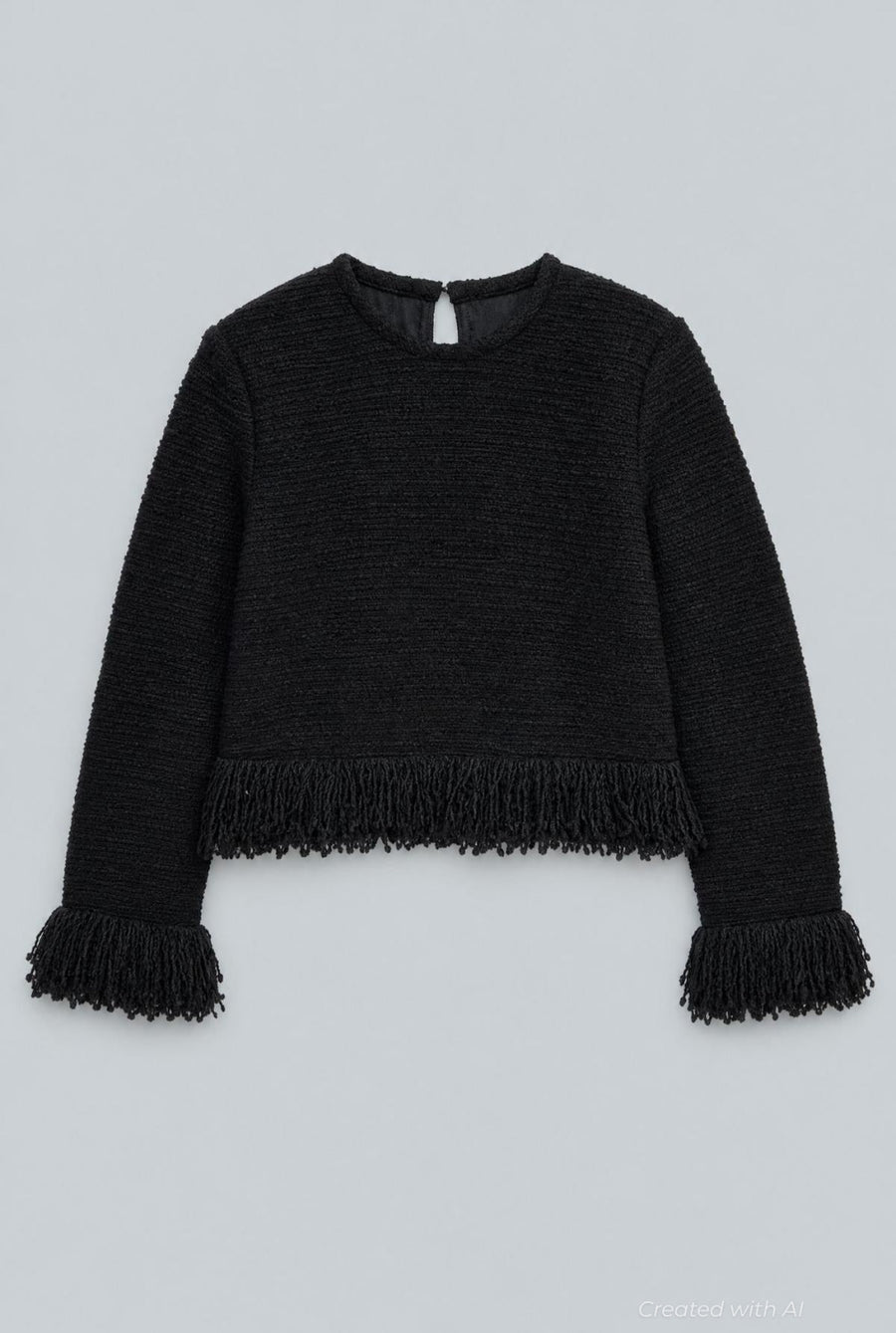 Wool Lila Top - Black - M - Sweater