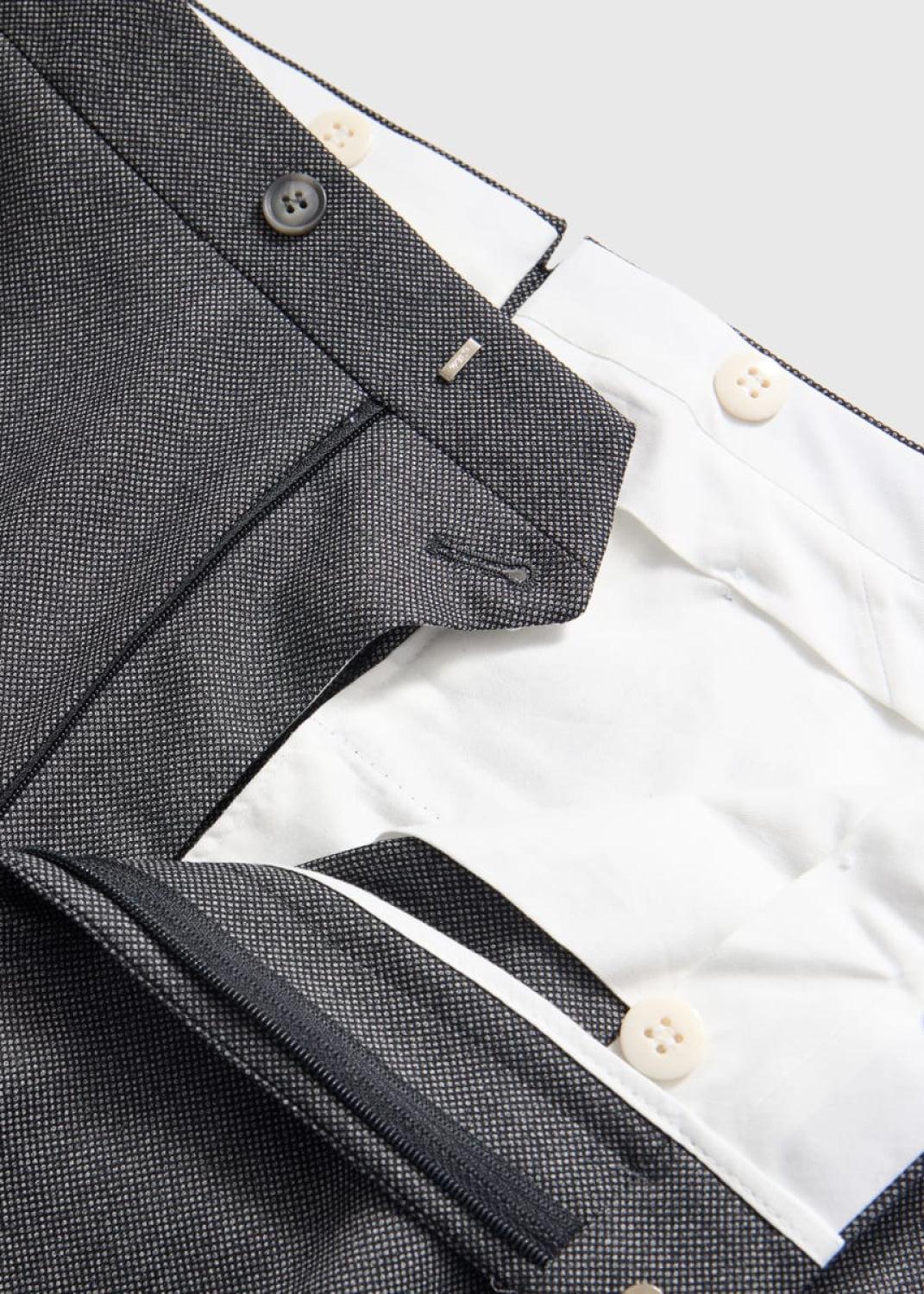 Wool Nailhead Suit - Grey - Suit