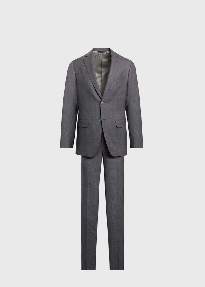 Wool Nailhead Suit - Grey - Suit