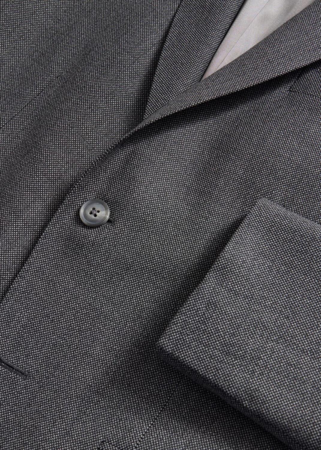 Wool Nailhead Suit - Grey - Suit