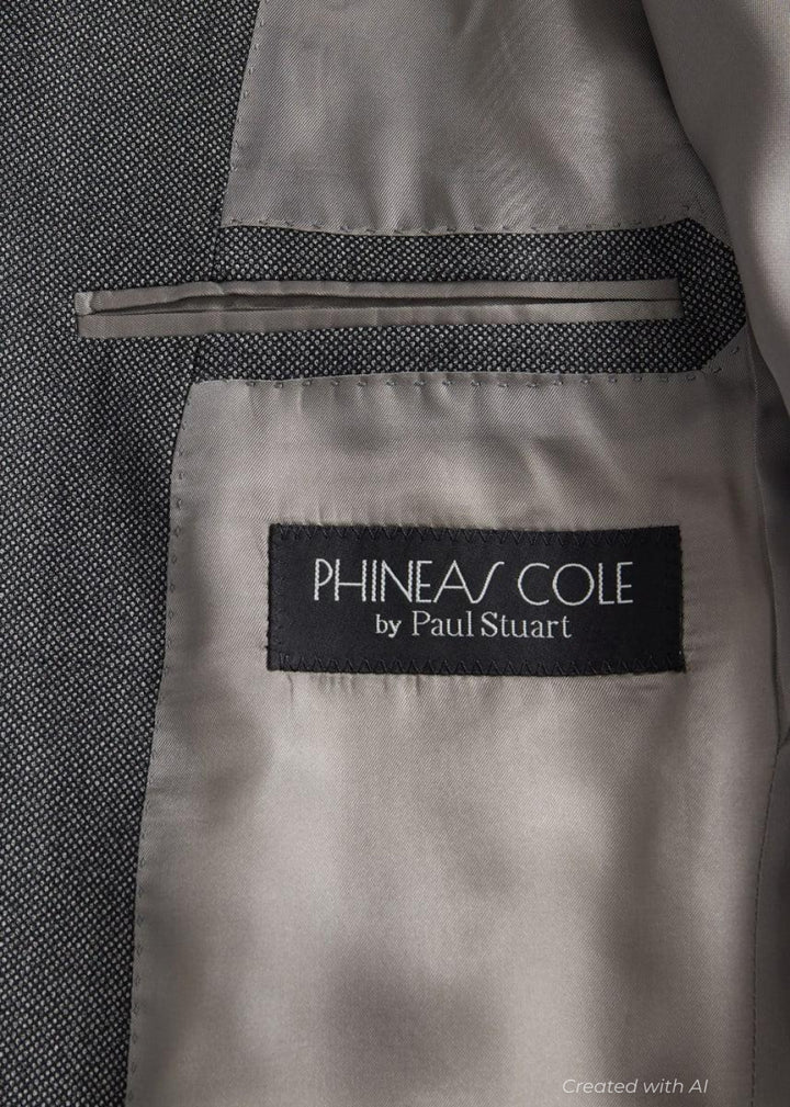 Wool Nailhead Suit - Grey - Suit