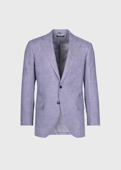 Wool Parquet Jacket - Plum - Blazer