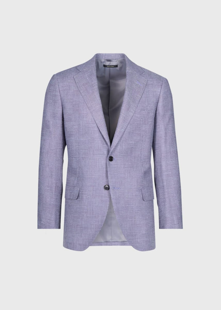 Wool Parquet Jacket - Plum - Blazer