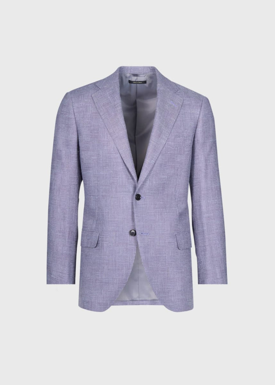 Wool Parquet Jacket - Plum - Blazer