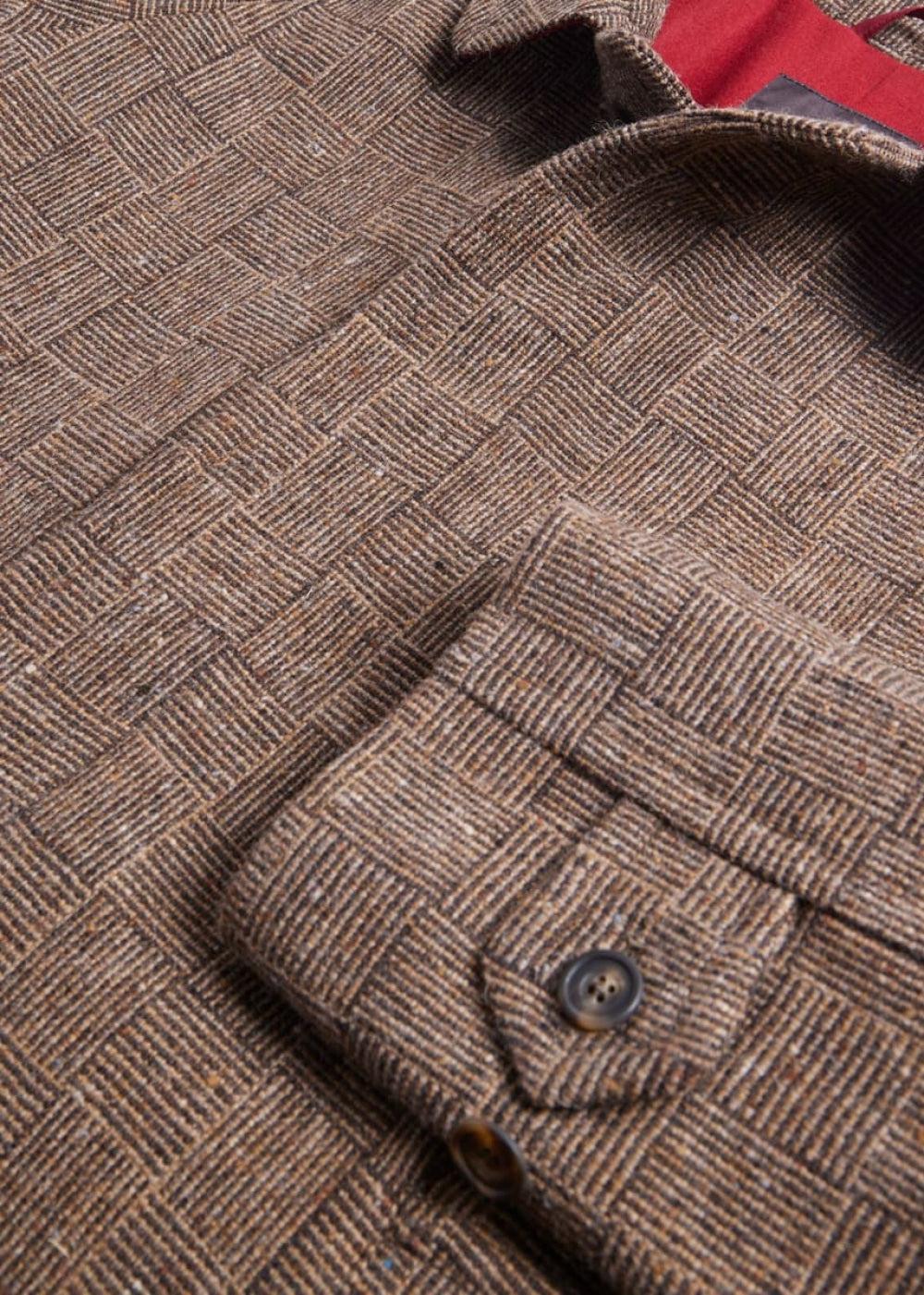 Wool Parquet Kensington Coat - Brown - Coat