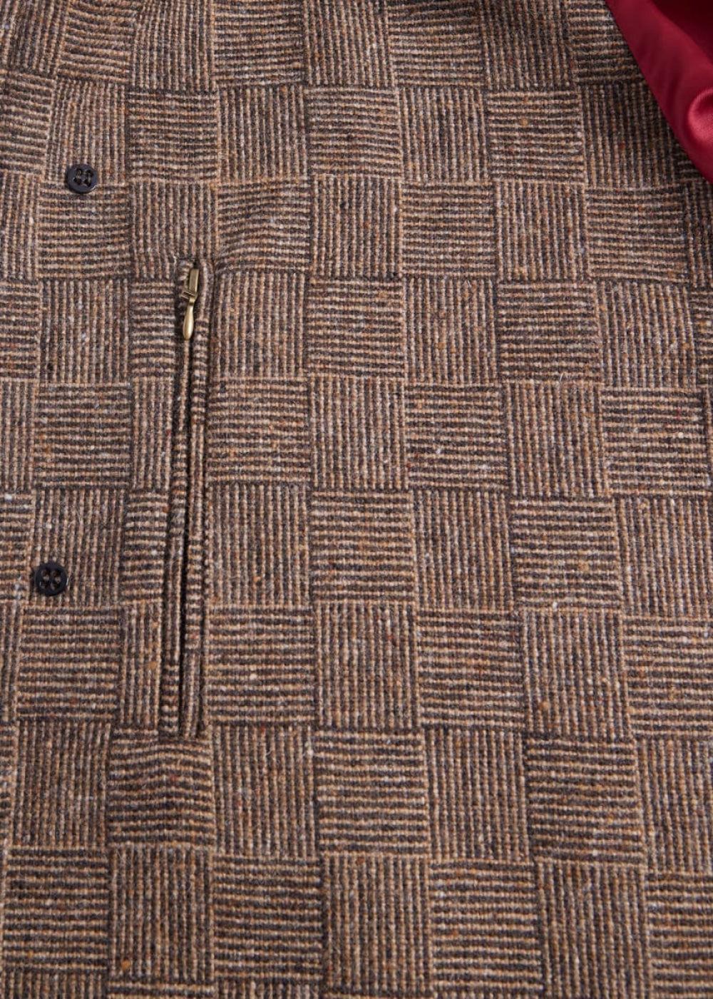 Wool Parquet Kensington Coat - Brown - Coat