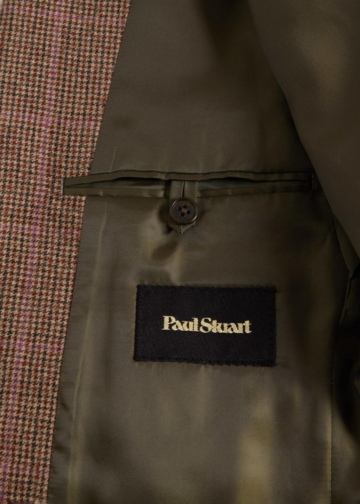 Wool Plaid Jacket - Brown/Plum - 38 - Blazer