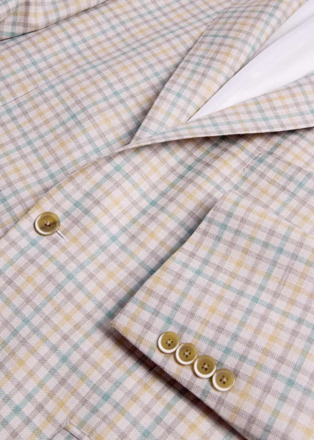 Wool Plaid Jacket - Tan/Multi - Blazer