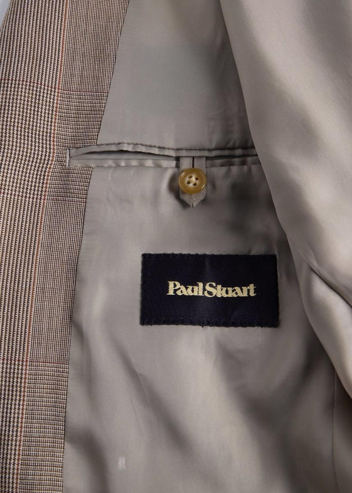 Wool Plaid Suit - Brown - Suit