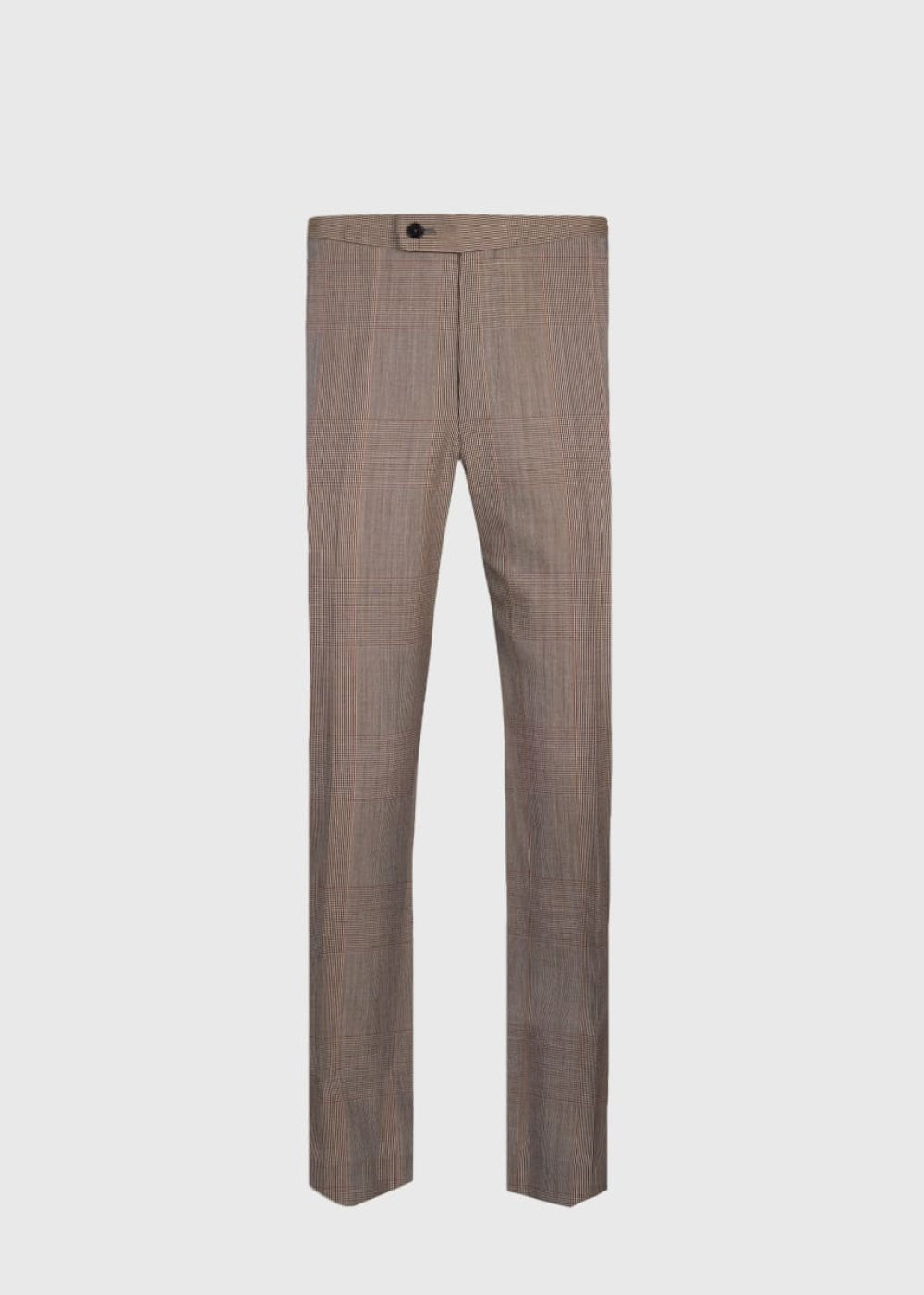 Wool Plaid Suit - Brown - Suit