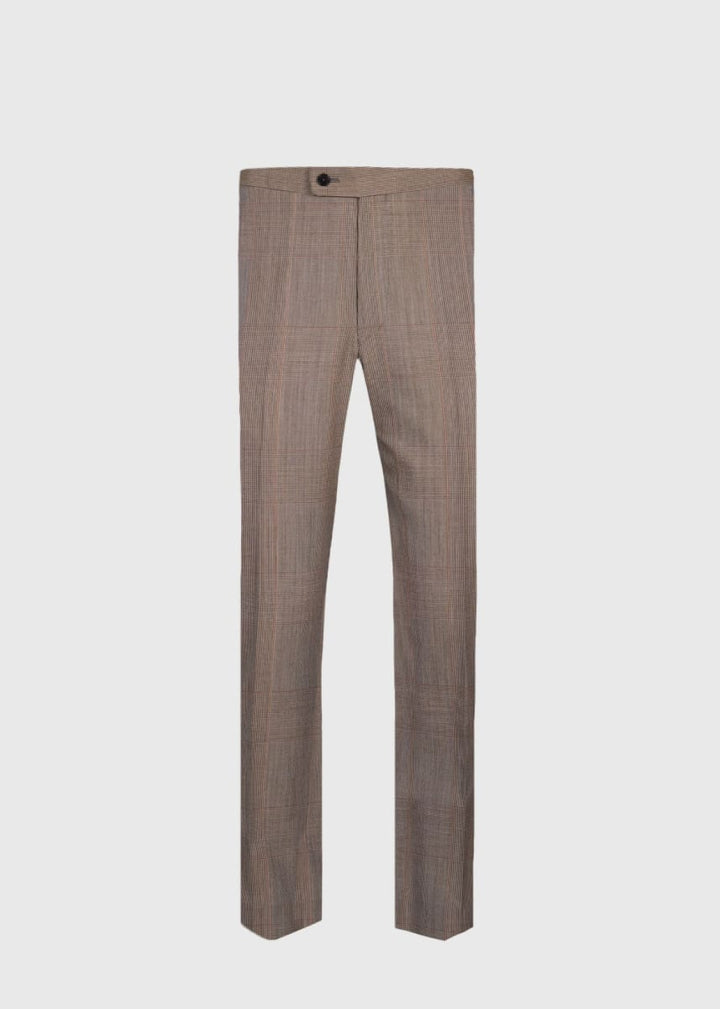 Wool Plaid Suit - Brown - Suit
